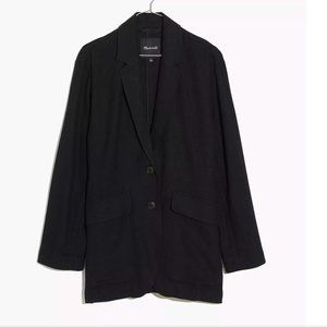 NWT - Madewell Breezewoven Larsen Blazer, Black (size XL)